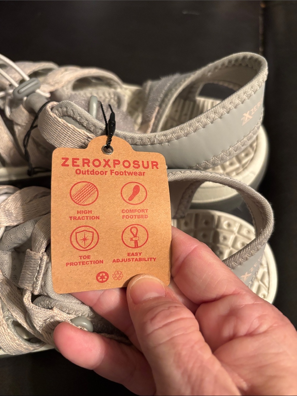 ZeroXposur Light Gray Women's Outdoor Sandals - Picture 6 of 8